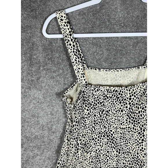 American Eagle Animal Print Linen‎ Cotton Mini Dress Womens Sz Small Square Neck - Picture 10 of 16